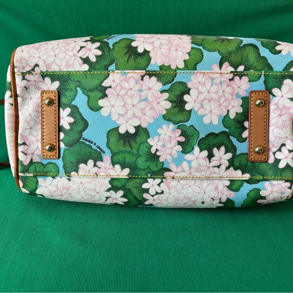 Dooney & Bourke Purse Hydrangea floral satchel crossbody leather - Picture 5 of 12